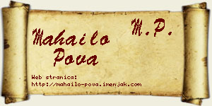 Mahailo Pova vizit kartica